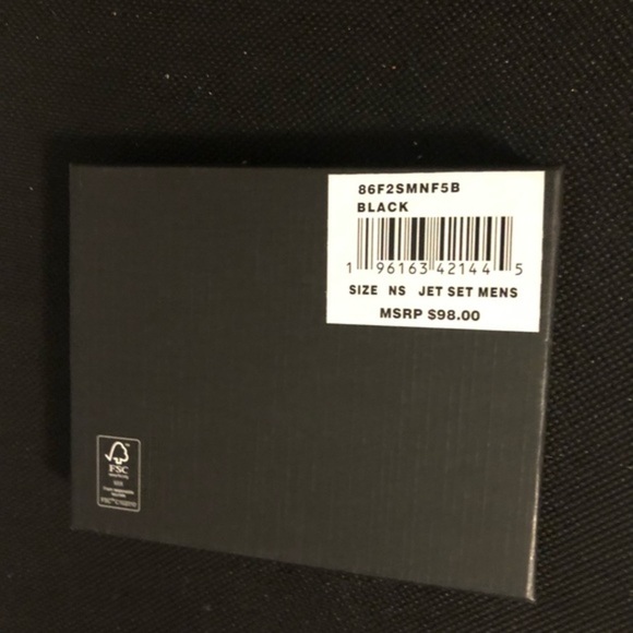 Michael Kors black monogram bifold men’s jet set wallet new in box - Picture 6 of 7